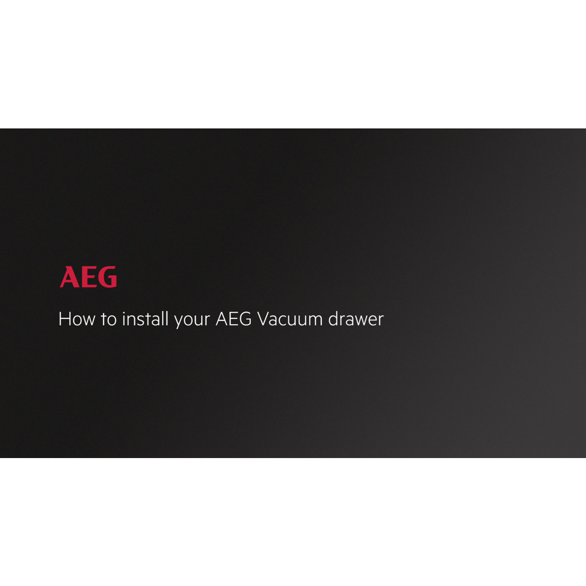 AEG - Integrated Vacuum Sealer - NKV914B