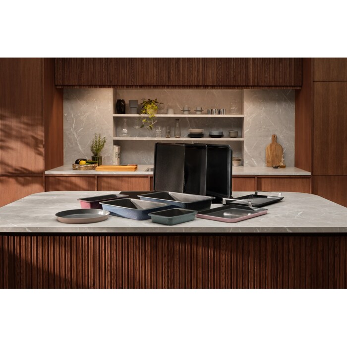 Full range of product sdisplayed on kitchen counter top