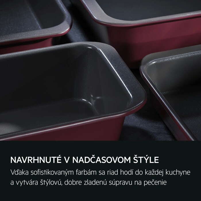 NAVRHNUTÉ V NADČASOVOM ŠTÝLE Vďaka sofistikovaným farbám sa riad hodí do každej kuchyne a vytvára štýlovú, dobre zladenú súpravu na pečenie