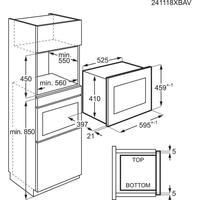 Installation Diagram with product measurements