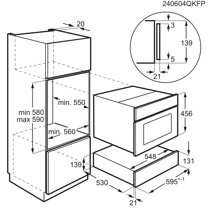 Installation Diagram with product measurements