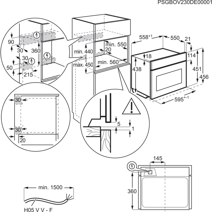 Installation Diagram with product measurements