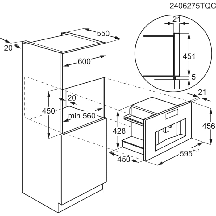 Installation Diagram with product measurements