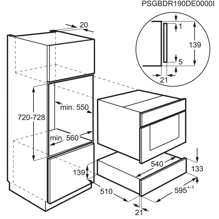 Installation Diagram with product measurements