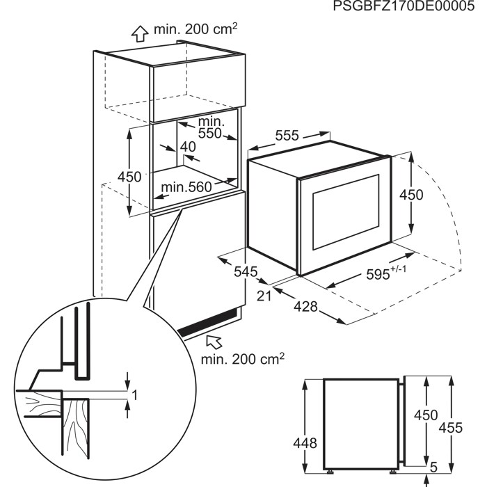 Installation Diagram with product measurements