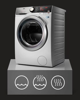 Washer dryer on pedestal