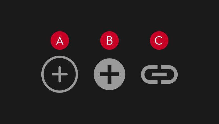 Three different "add" Icons