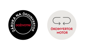Ikona pro motor Okoinvertor a doživotní záruku