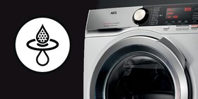 Detailní záběr na pračku AEG SoftWater